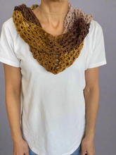 Load image into Gallery viewer, Brown winter crochet scarf. CKKoetter Accessories
