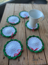 Load image into Gallery viewer, Cotton crochet wreath coasters for drinks CKKoetter Accessories
