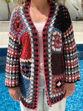 Load image into Gallery viewer, Multicolored cotton crochet cardigan