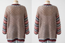 Load image into Gallery viewer, multicoloured crochet cardigan