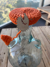 Load image into Gallery viewer, Orange cotton crochet ibriq cover hedgehog