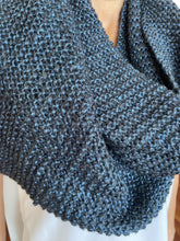 Load image into Gallery viewer, Close-up of a textured blue fabric on a wooden surface