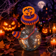 Load image into Gallery viewer, Halloween water jug crochet cover