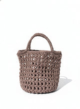 Load image into Gallery viewer, Brown crochet bag on a light background