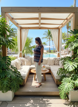 Load image into Gallery viewer, Brown Beige Net Crochet Summer Top Lifestyle - Handmade Boho Clothing | CKKoetter