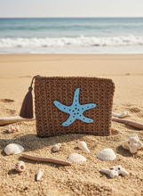 Load image into Gallery viewer, Brown Crochet Pouch Beach Lifestyle