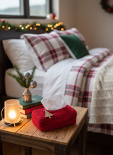 Load image into Gallery viewer, Christmas tree tissue box cover in bedroom