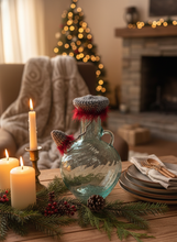 Load image into Gallery viewer, Gray Red Fur Christmas Ibriq Cover Lifestyle