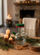 Load image into Gallery viewer, Green Red Fur Bell Christmas Ibriq Cover Lifestyle
