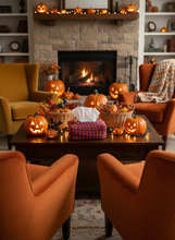 Load image into Gallery viewer, Halloween tissue box cover in living room