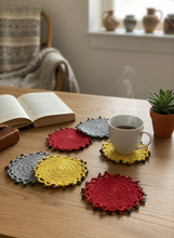 Load image into Gallery viewer, Lifestyle background for crochet coasters