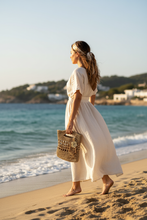 Load image into Gallery viewer, Raffia Crochet Bag – Woman by the Sea