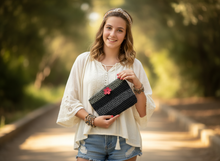 Load image into Gallery viewer, Teenager with Black Crochet Pouch