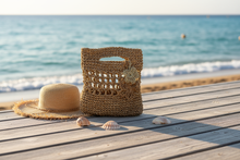 Load image into Gallery viewer, Vika's Raffia Crochet Bag – Holiday by the Sea