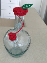 Load image into Gallery viewer, Lebanese ibriq red crochet cover dark green leaf CKKotter Accessories