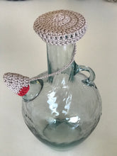 Load image into Gallery viewer, Souvenir from Lebanon Ibriq crochet cover ecru red