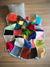 Load image into Gallery viewer, handmade crochet granny squares blanket