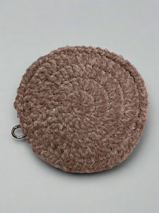 Round Velvet crochet glasses cover 