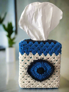 Evil eye facial tissue box