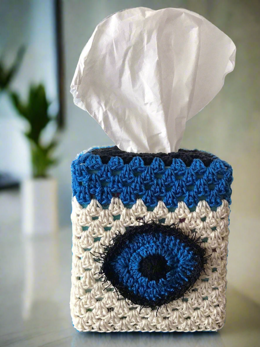 Evil eye facial tissue box