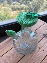 Load image into Gallery viewer, Lebanese “Ibriq” or Water Jug Crochet Cover with a Green Leaf | CKKoetter Accessories
