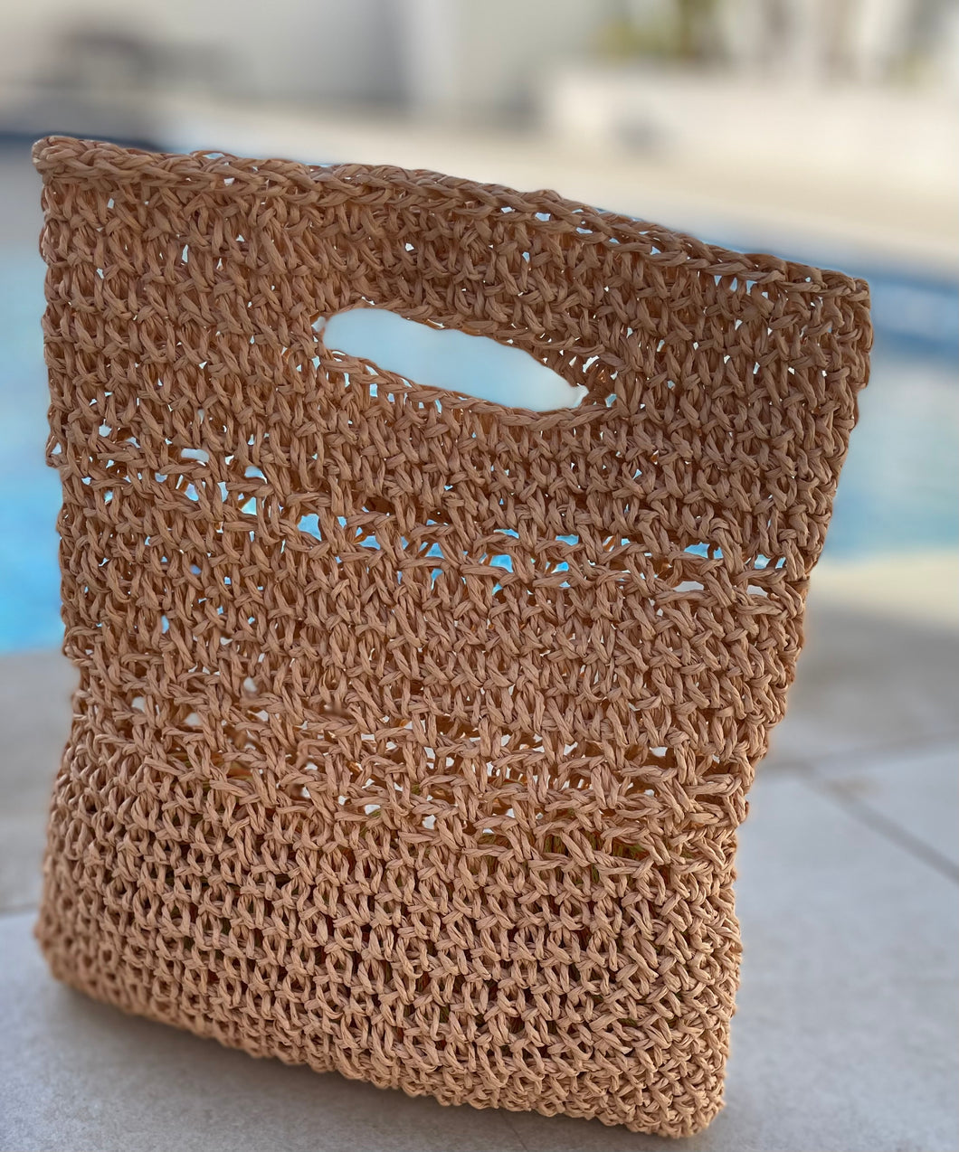 Raffia Beige Crochet Summer Bag | CKKoetter Accessories