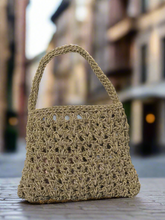 Load image into Gallery viewer, Gold handmade bag
