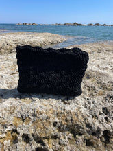 Load image into Gallery viewer, Black Shimmery Cotton Crochet Clutch | CKKoetter Accessories
