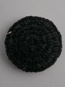 round black velvet crochet glasses cover 
