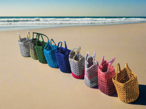 Net crochet summer bag