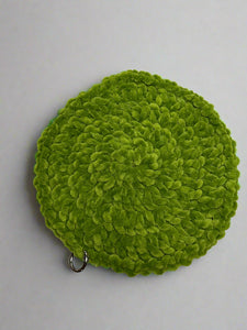 Green Velvet Crochet Glasses Cover 