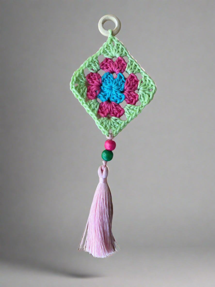 Handmade Crochet Granny Squares Wall Hanging | CKKoetter Accessories