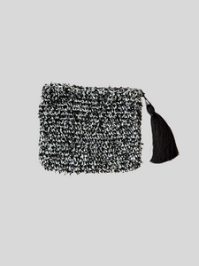 Raffia Crochet Pouches with Black Tassel - CKKoetter Accessories