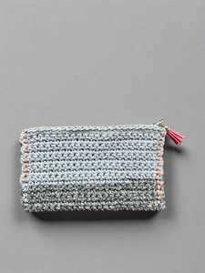 Cotton Gray Blue Wallet Tassel | CKKoetter Accessories