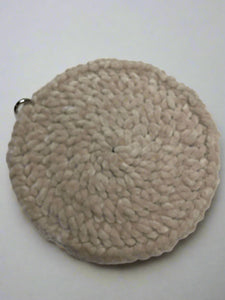 Beige velvet Crochet Glasses Cover 
