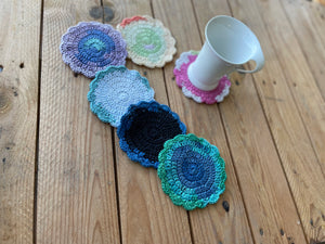 Round Colourful Cotton Crochet Coasters | CKKOETTER Accessories