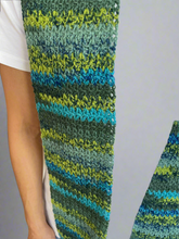 Load image into Gallery viewer, CKKoetter Accessories Green Blue Crochet Winter Scarf
