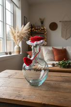 Load image into Gallery viewer, red and white crochet ibriq cover 
