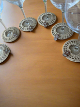 Load image into Gallery viewer, Wine glass coasters for christmas
