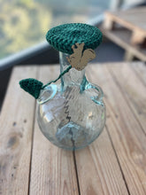 Load image into Gallery viewer, Green cotton crochet Ibriq Cover with squirrel
