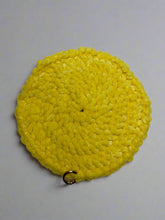 Load image into Gallery viewer, Yellow velvet crochet glasses cover 
