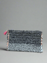 Load image into Gallery viewer, Cotton Gray Blue Wallet Tassel | CKKoetter Accessories
