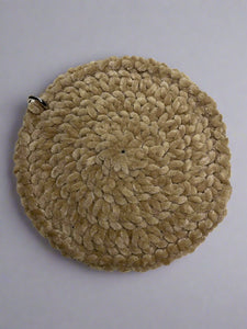 dark beige velvet crochet glasses cover 