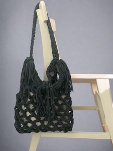 Blue Crochet Lycra Net Bag | CKKoetter Accessories