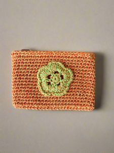 Colorful Crochet Pouches with a Zipper and Flower | CKKOETTER Accessories