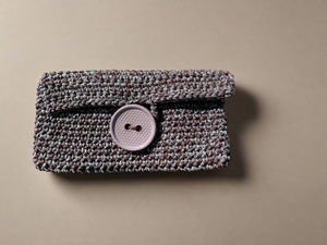 Brown Silver Crochet Pouch | CKKoetter Accessories