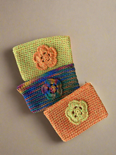 Load image into Gallery viewer, Colorful Crochet Pouches with a Zipper and Flower | CKKOETTER Accessories
