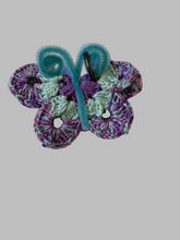 Load image into Gallery viewer, Handmade Crochet Butterfly Bag Charm -Purple Blue Silver Pink - CKKoetter Accessories
