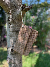 Load image into Gallery viewer, Handmade Crochet Clutch with Pearl Handle - CKKoetter Accessories
