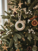 Load image into Gallery viewer, Beige Crochet Ornament Snowflake Lifestyle
